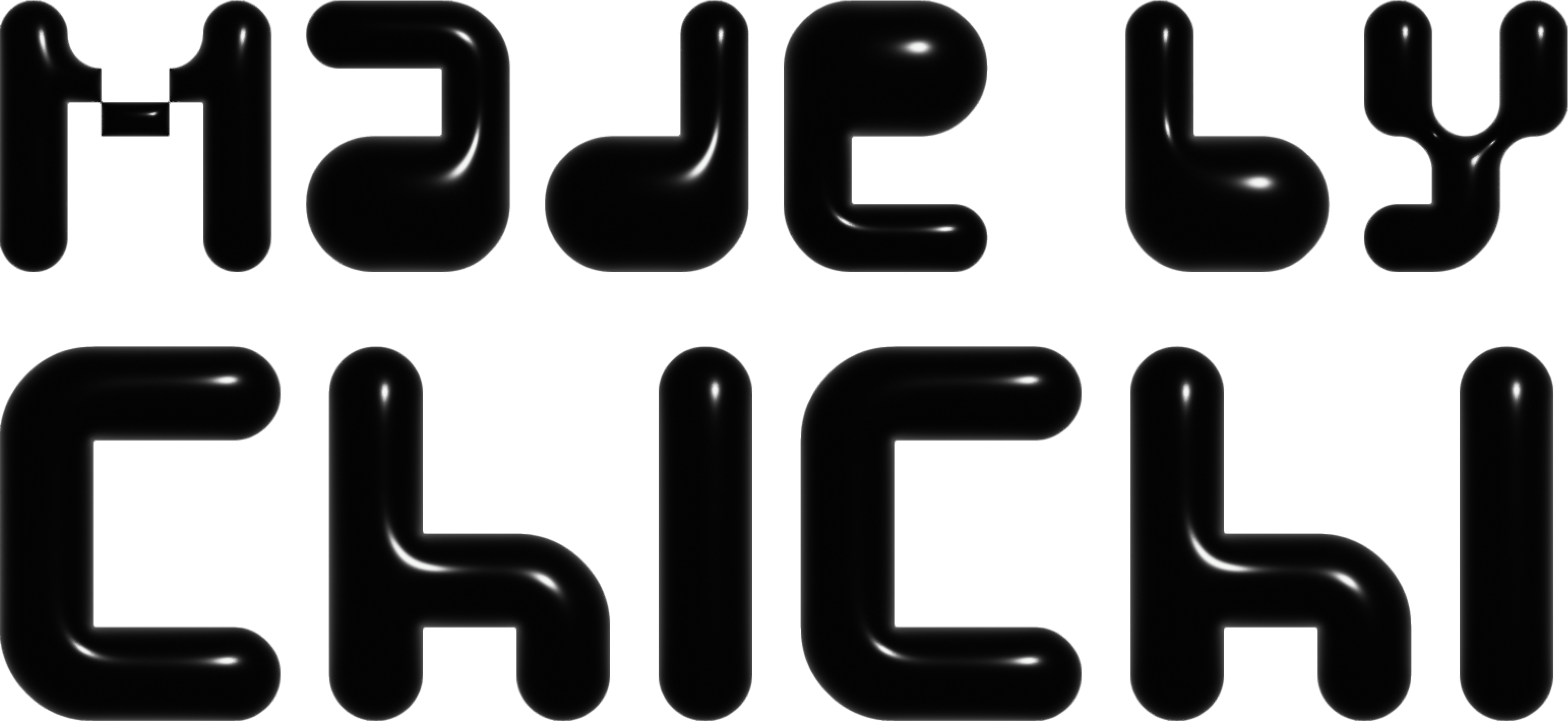 Made by Chichi - glossy logo in black